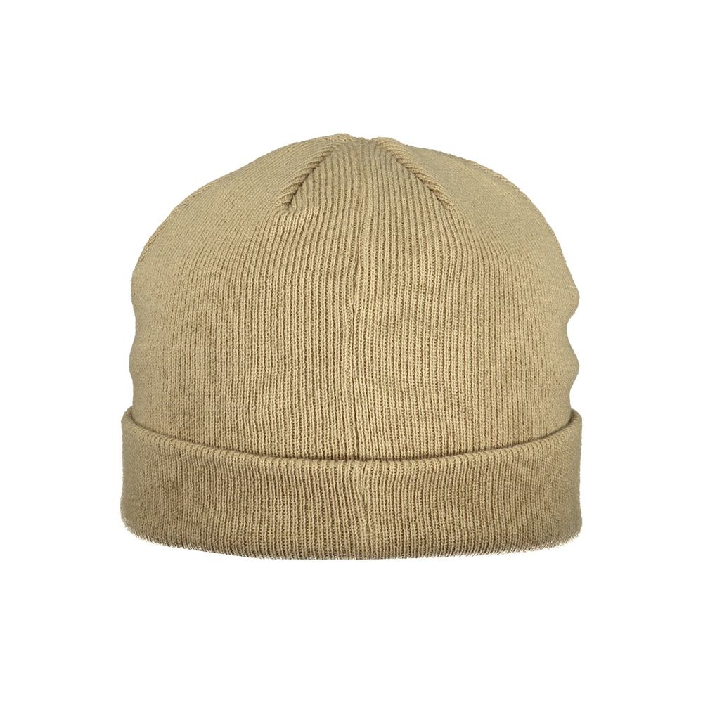 Fila beige polyacrylic men's cap with a curved brim and adjustable strap, featuring subtle branding details.