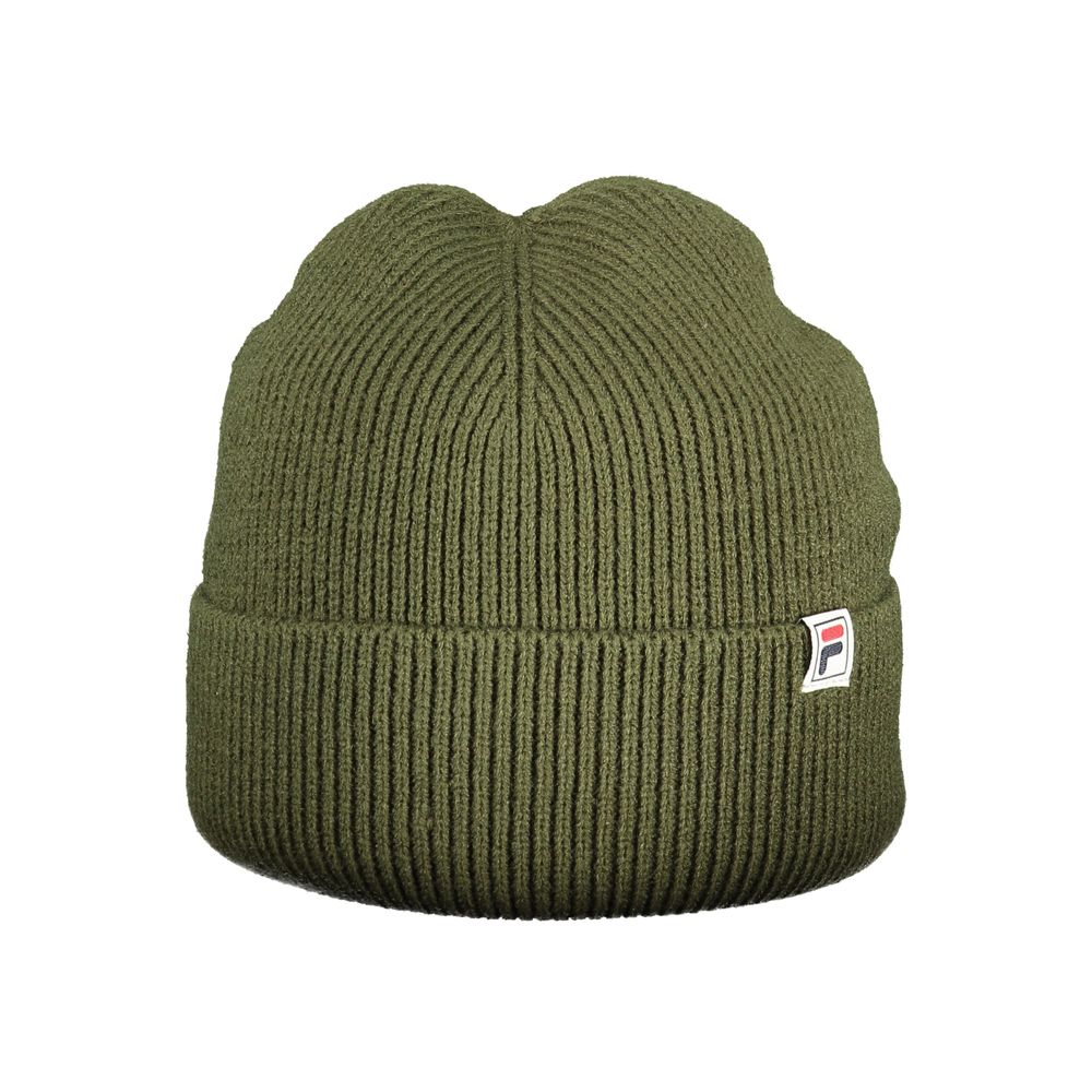 Fila Verde polyacrylic men's cap with curved brim and adjustable strap, featuring embroidered logo on front.