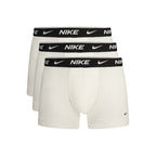 White cotton Nike men's boxer shorts with a comfortable fit, featuring an elastic waistband and classic Nike branding.
