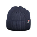 Fila blue acrylic men's cap with curved brim and adjustable strap, featuring the brand logo on the front.