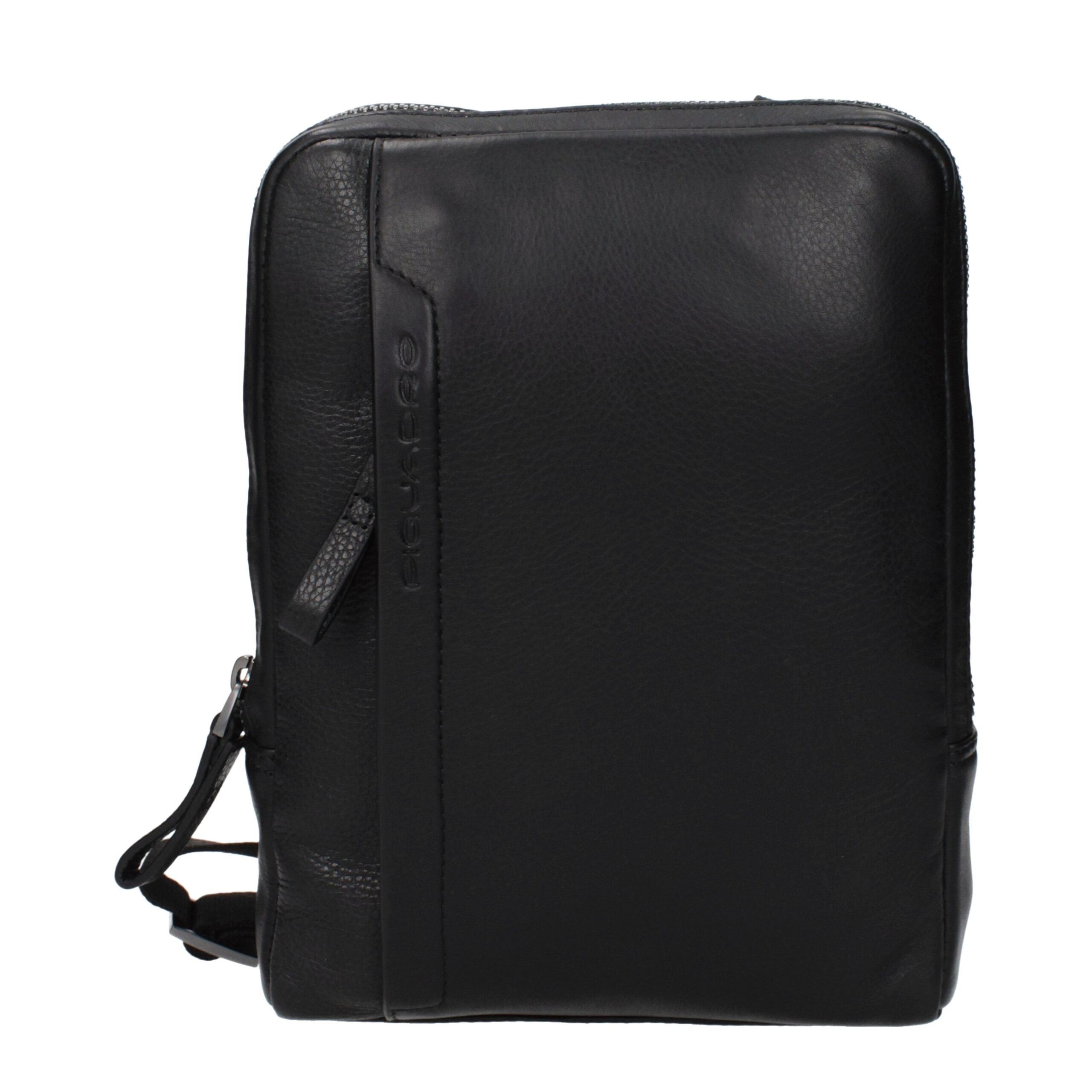 Piquadro Black Leather Crossbody Bag Piquadro