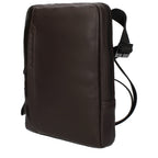 Piquadro brown leather crossbody bag with adjustable strap and sleek design, ideal for everyday carrying.