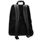 Piquadro black leather backpack with multiple compartments and adjustable straps, stylish and functional for everyday use.