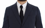 Dolce & Gabbana Blue Cotton Stretch Casual Blazer