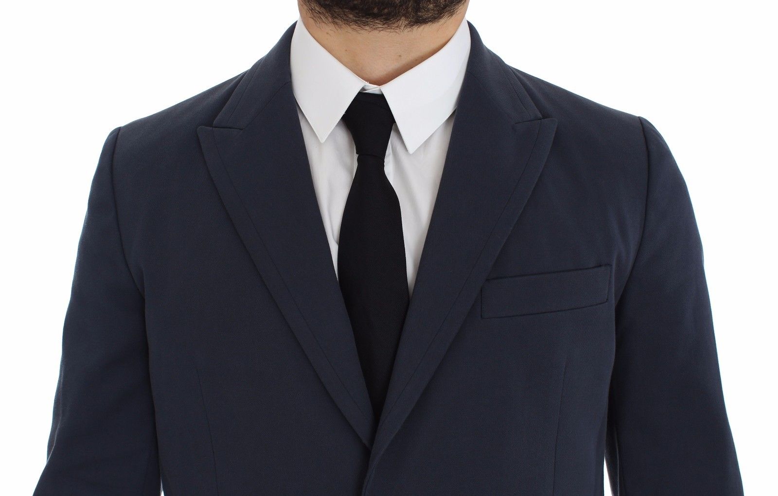 Dolce & Gabbana Blue Cotton Stretch Casual Blazer Dolce & Gabbana