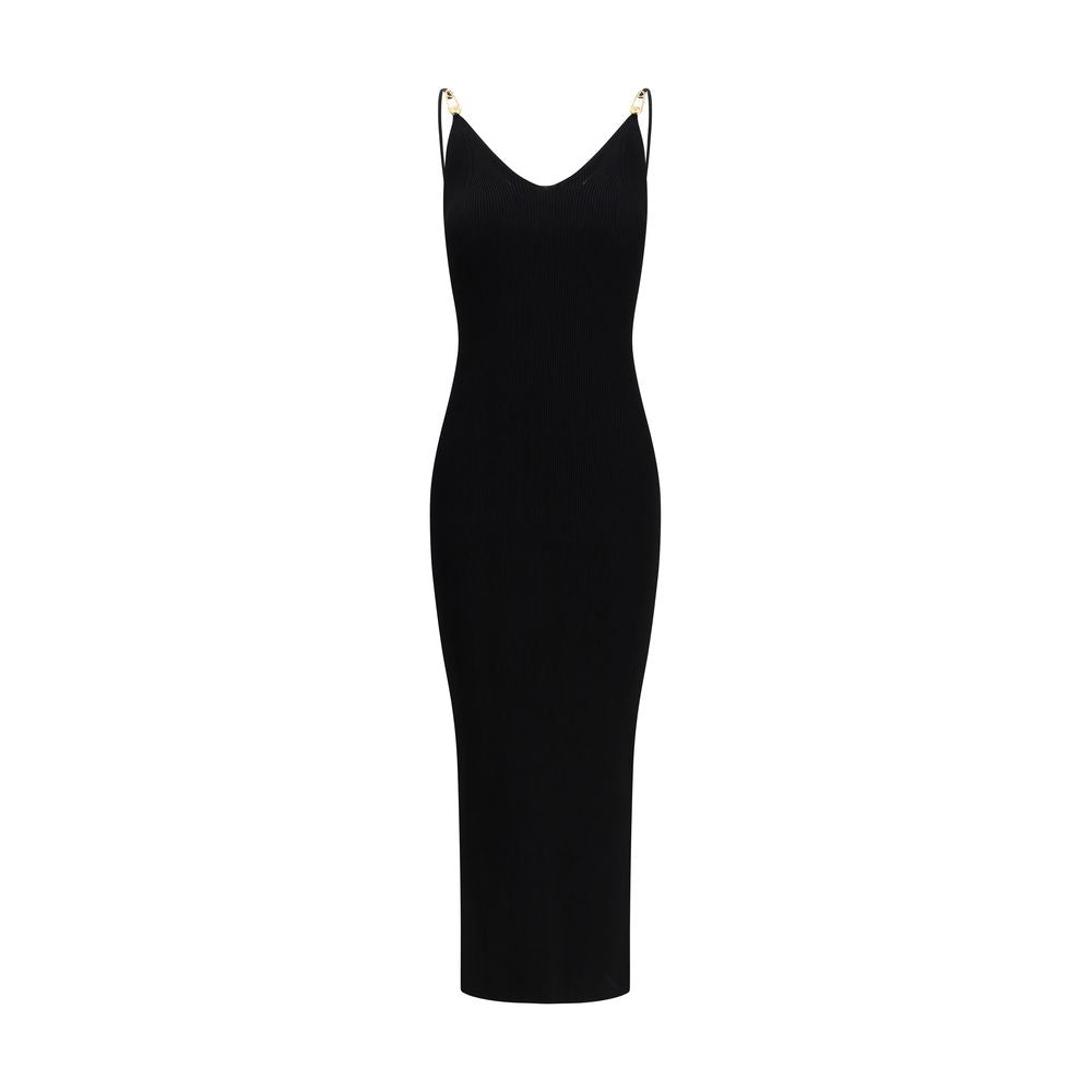 Versace Black Viscose Casual Dress Versace