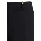 Versace Black Wool Oves Aries Dress Pants