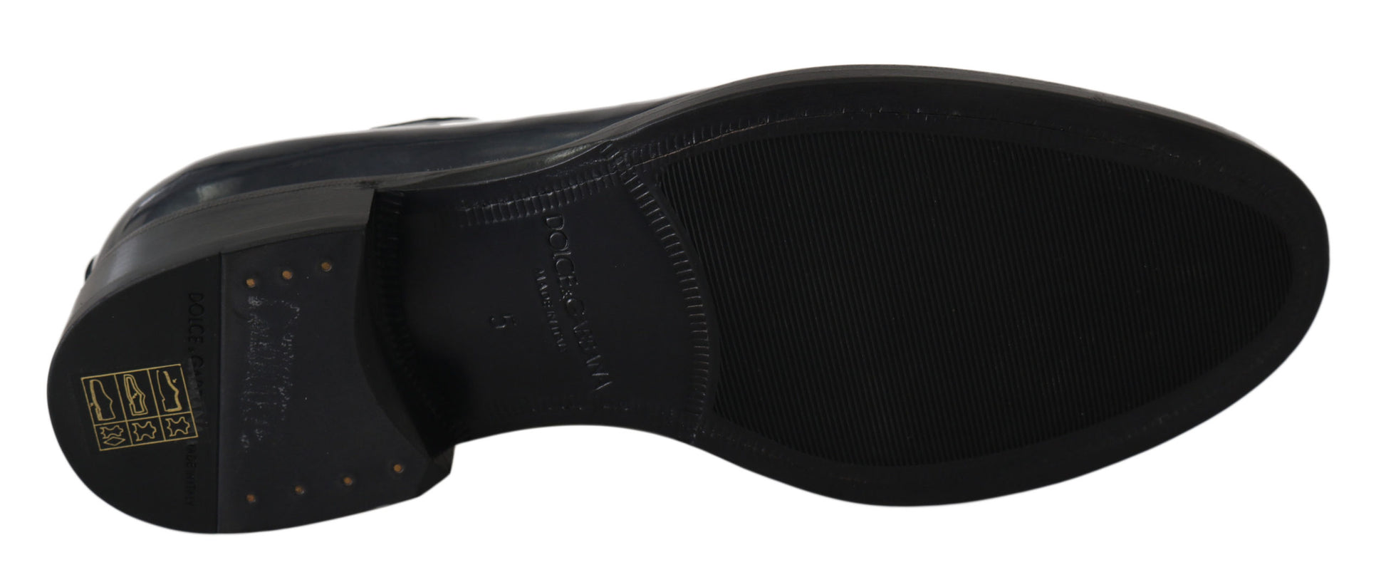 Dolce & Gabbana Blue Leather Derby Dress Formal Shoes Dolce & Gabbana