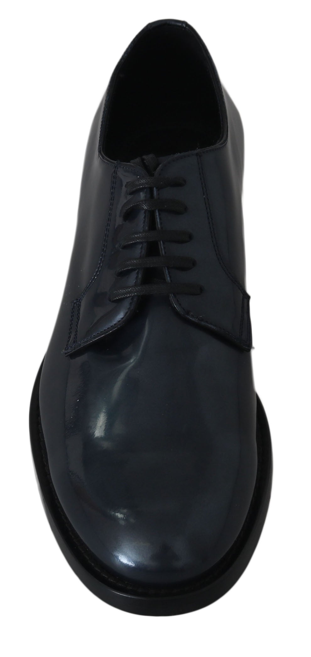 Dolce & Gabbana Blue Leather Derby Dress Formal Shoes Dolce & Gabbana