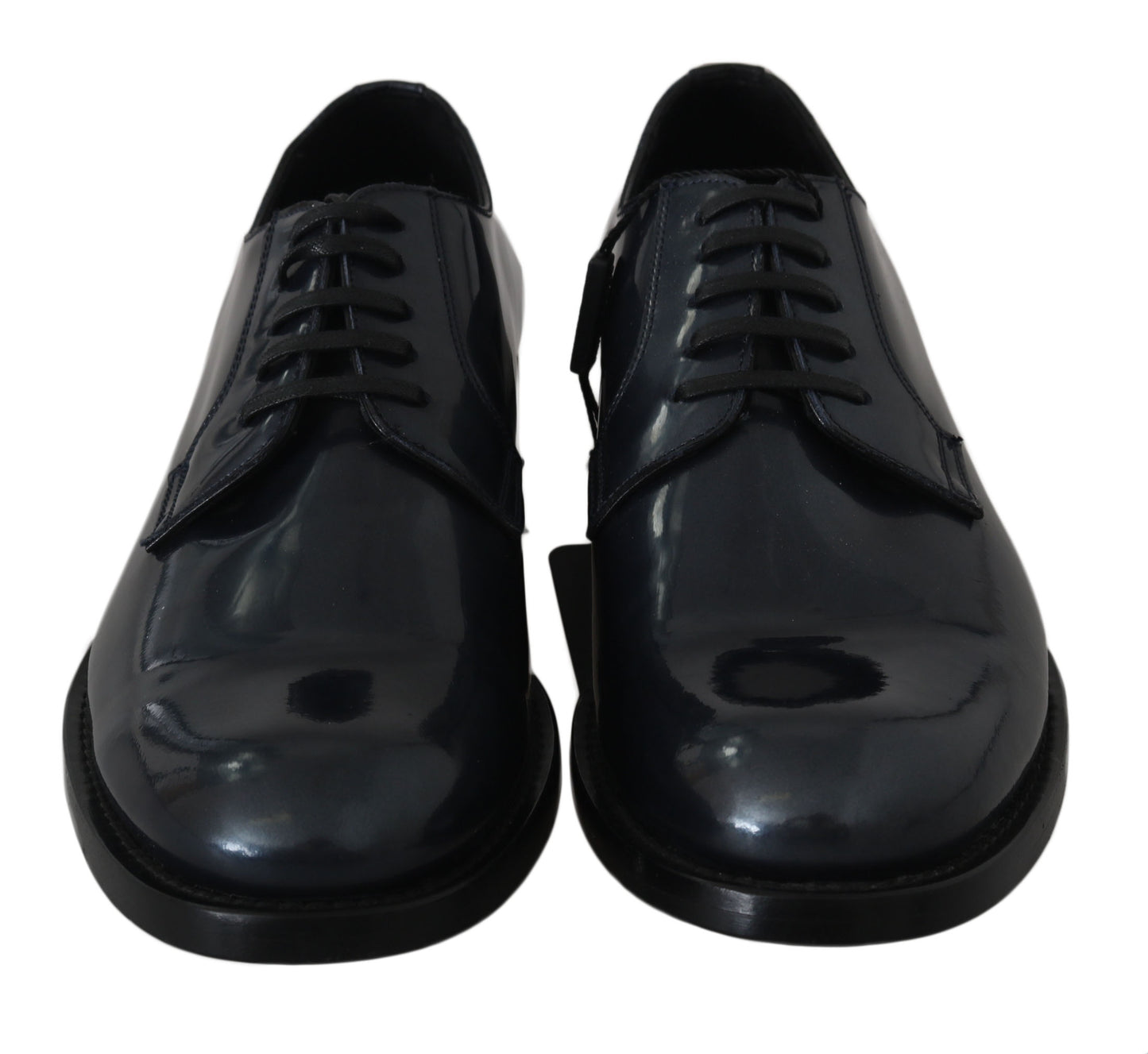 Dolce & Gabbana Blue Leather Derby Dress Formal Shoes Dolce & Gabbana