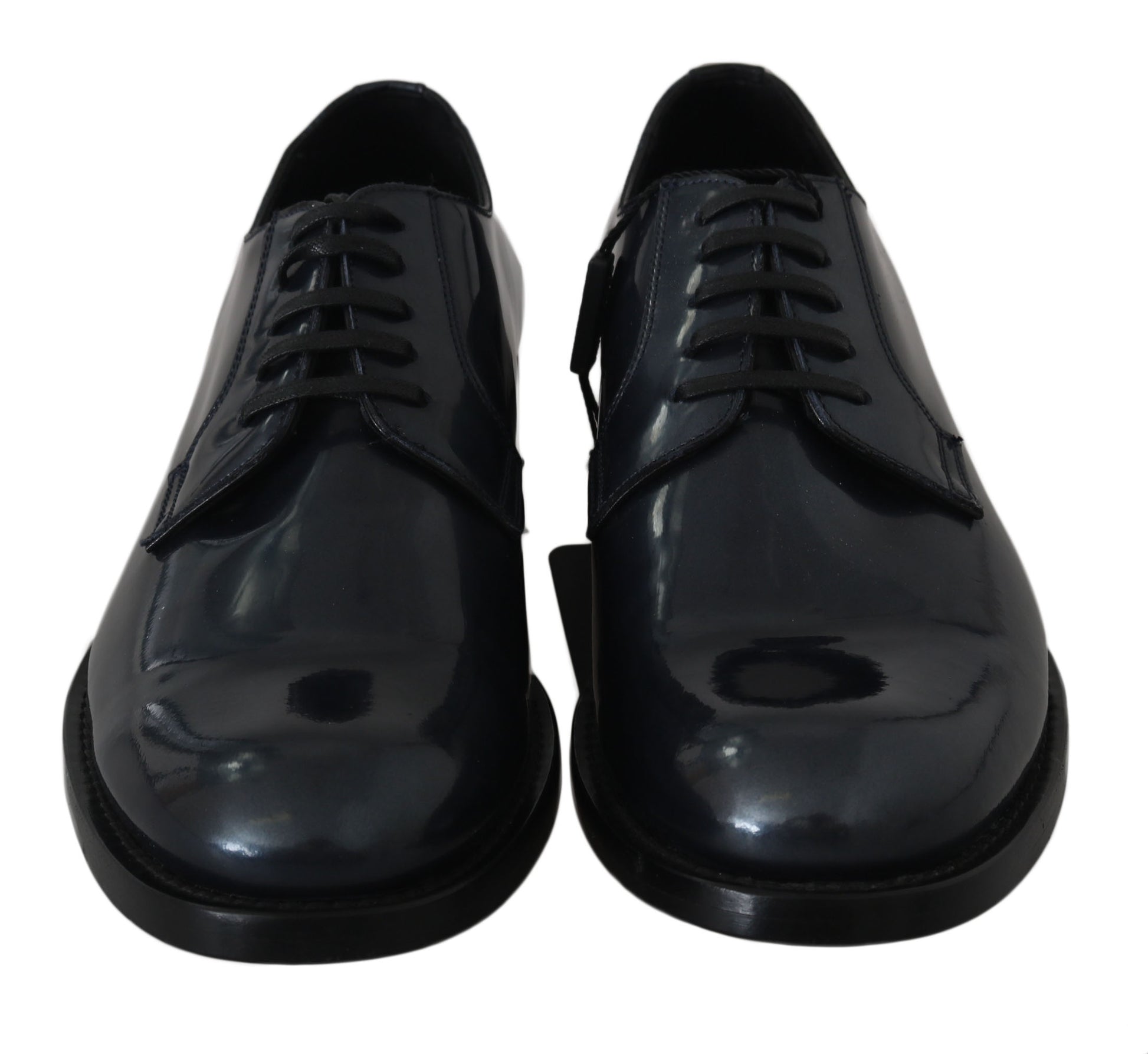 Dolce & Gabbana Blue Leather Derby Dress Formal Shoes Dolce & Gabbana