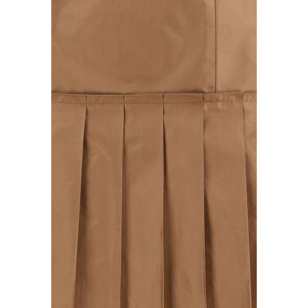 Fendi Brown Silk Mini Skirt Fendi