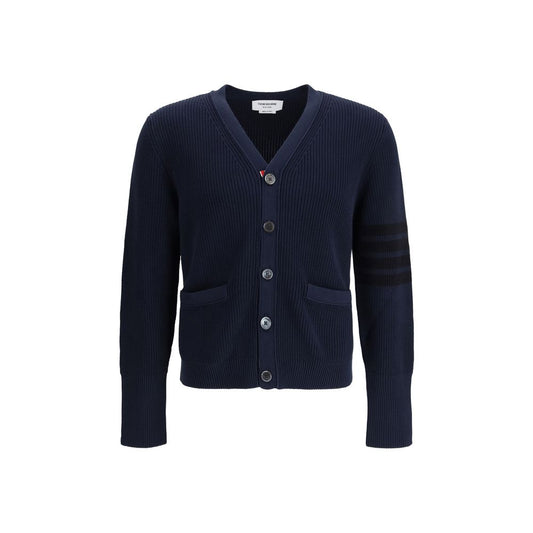 Thom Browne Blue Cotton Cardigan Thom Browne