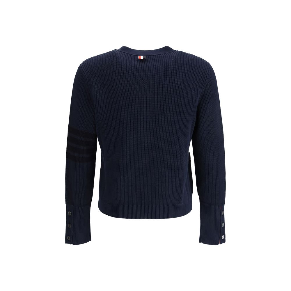 Thom Browne Blue Cotton Cardigan Thom Browne