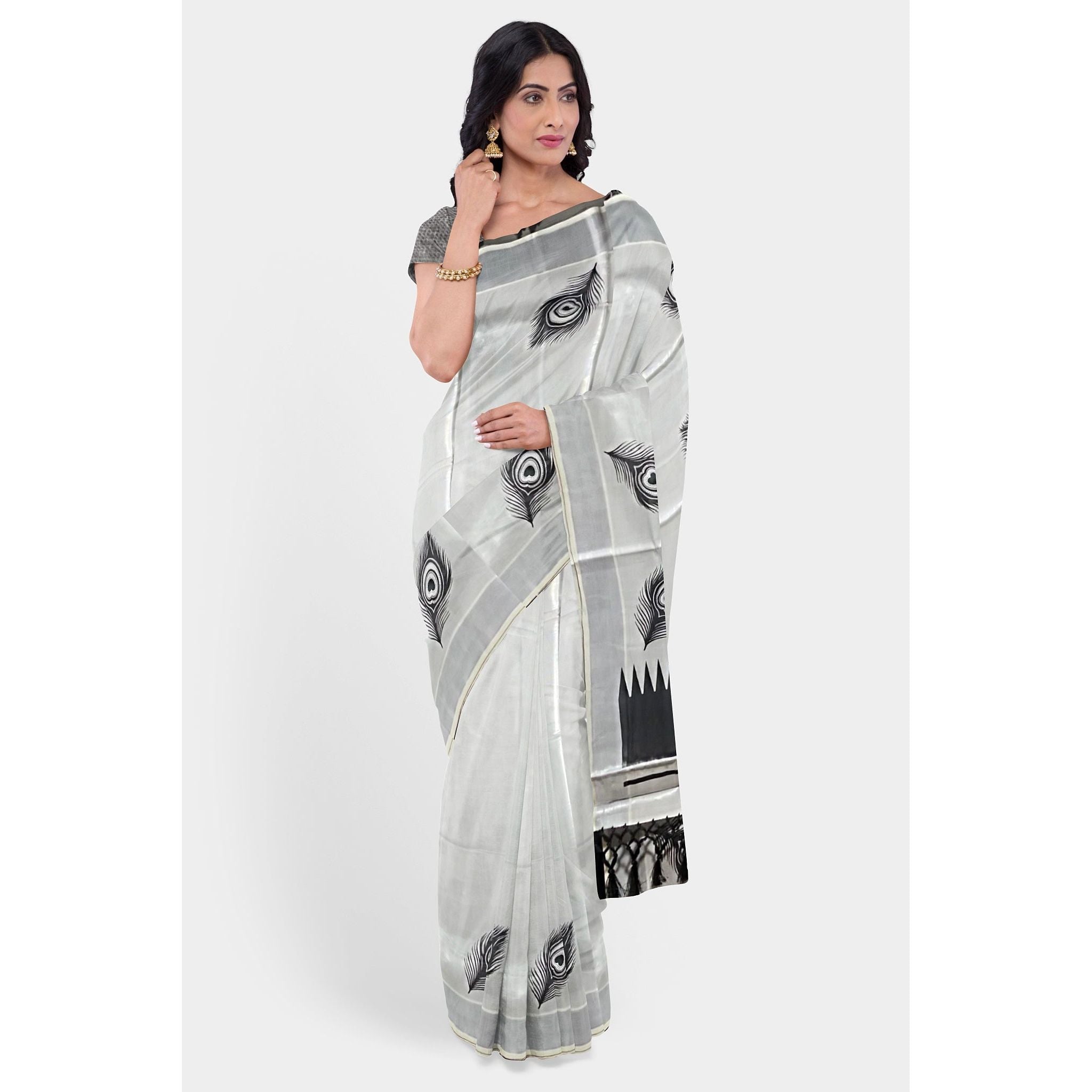 Handloom Tissue Silk Saree Eljoys Fashion