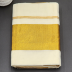 Tissue Silk Traditional Kerala Saree Large Gold Border Eljoys Fashion