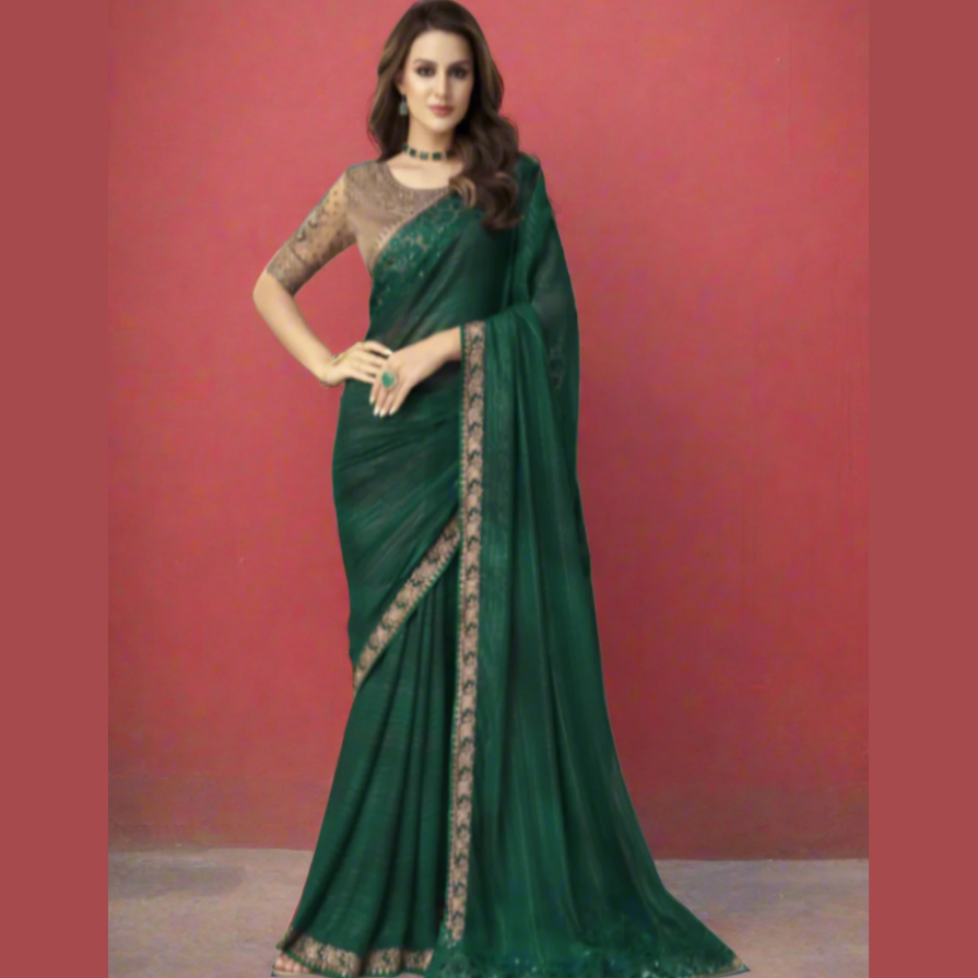 Bollywood Designer Fancy Partywear Saree Soft silk 1111