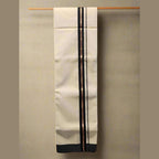 Dhoti Black and copper Border Eljoys Fashion