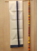 Dhoti Violet and copper border Eljoys Fashion