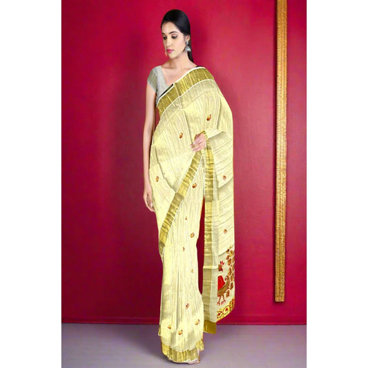 Handloom Tissue Silk Saree Eljoys Fashion