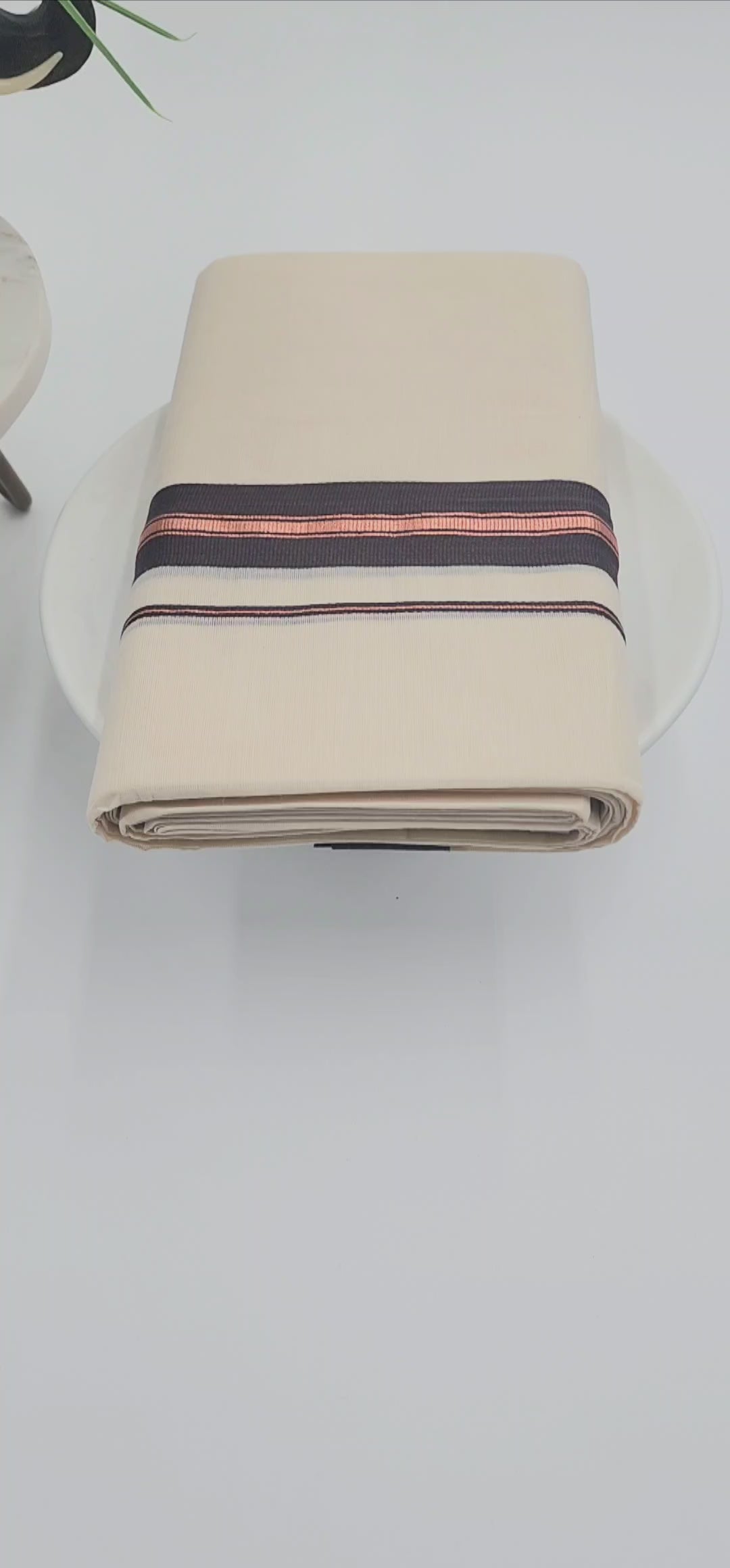 Dhoti Dark Brown Copper Lining