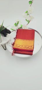 Kancheepuram Silk Saree- red colour 1138