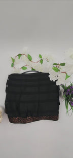 Silk Pattern  Bollywood  party wear Indian Saree Black 1119