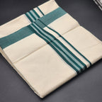 Dhoti Mundu Traditional South Indian style Dark/Light green black border