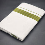 Dhoti Mundu Traditional South Indian style Parrot Green broad border 4104 Eljoys Fashion