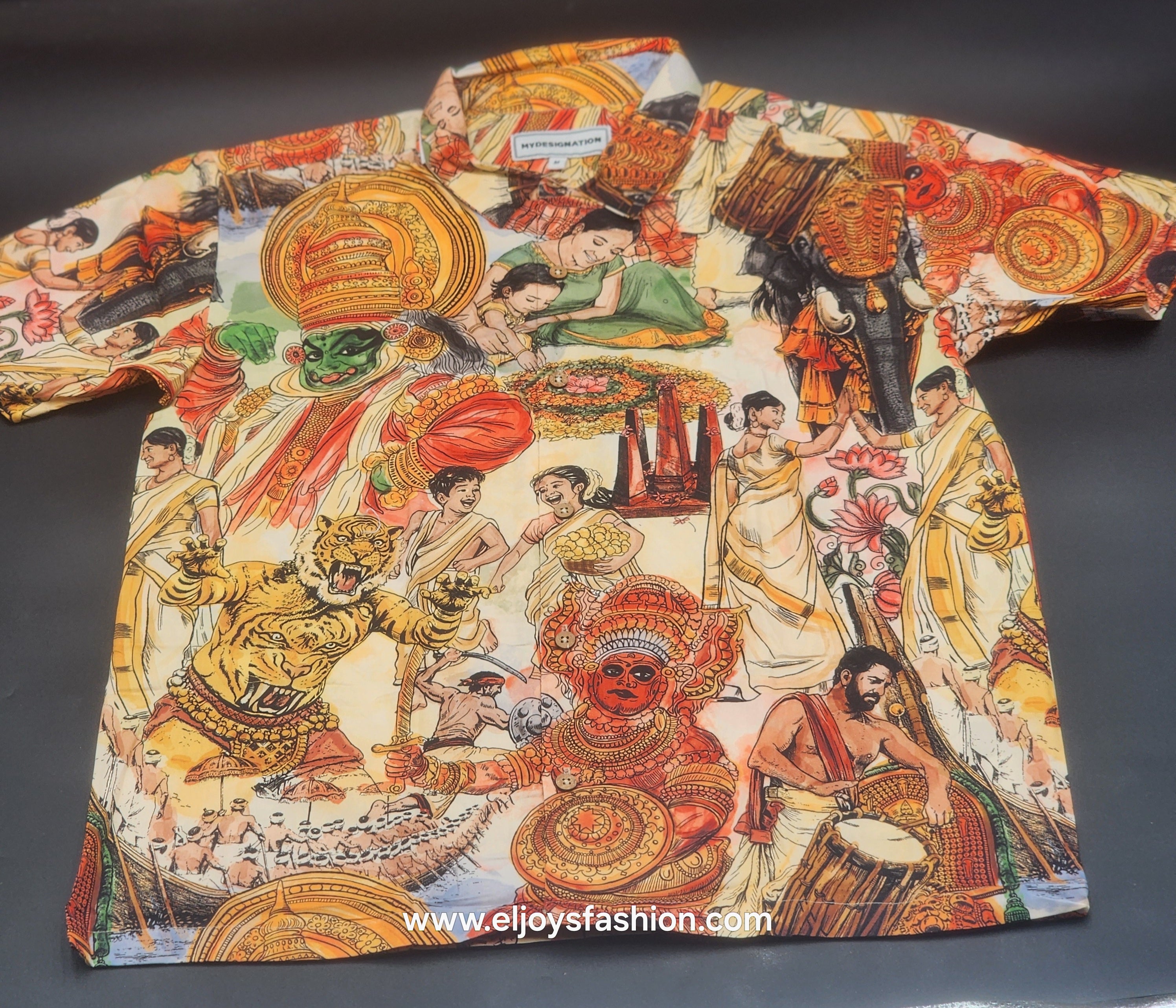 Men Traditional Print Shirt Eljoys Fashion
