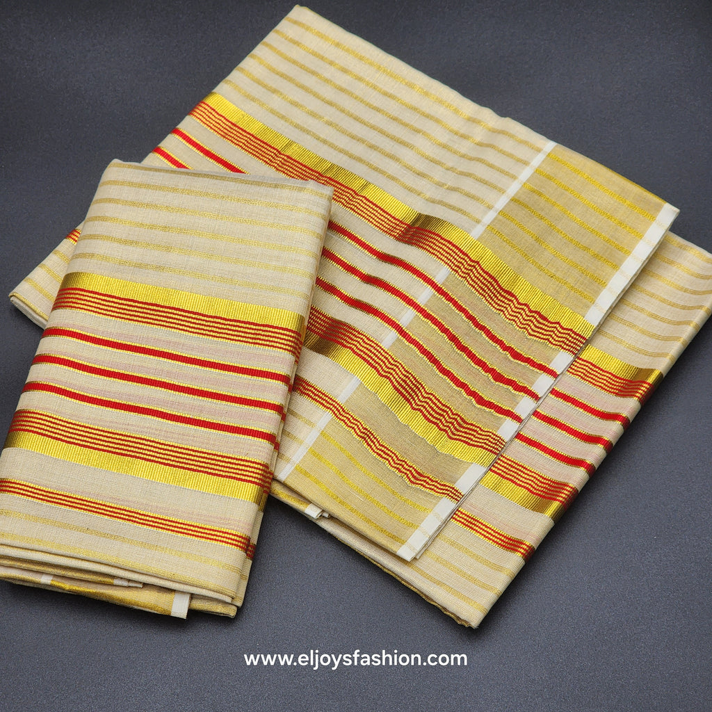 Set Mundu multi color full body lines 4009 Eljoys Fashion