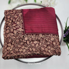 Bollywood Designer party wear Saree Soft silk Red with embroidery works 1110