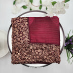 Bollywood Designer party wear Saree Soft silk Red with embroidery works 1110