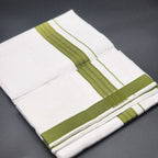 Dhoti Mundu Traditional South Indian style Parrot Green broad border 4104 Eljoys Fashion