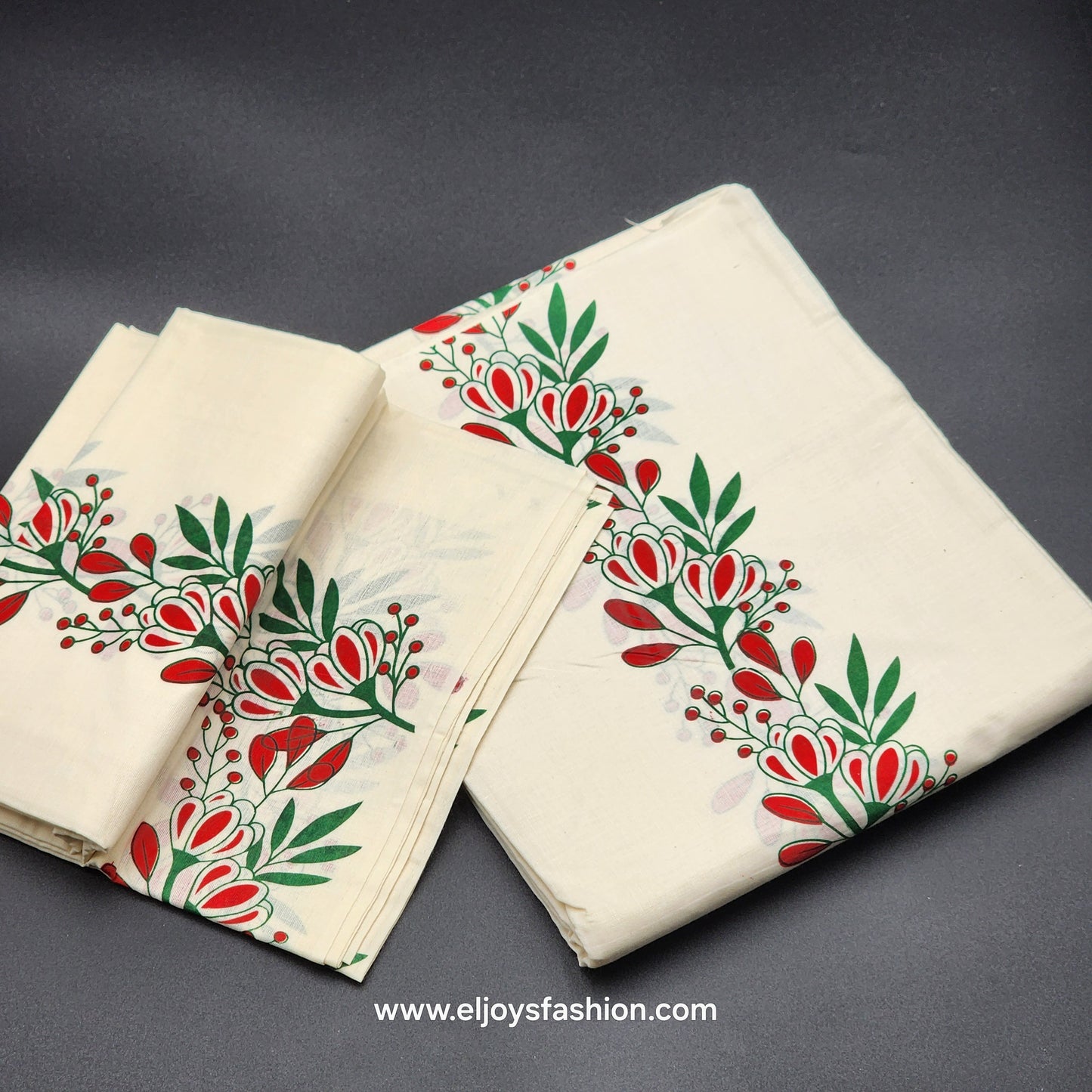 Set Mundu floral pattern in multi color combo 4005