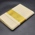 Tissue Silk Traditional Kerala Saree medium Gold Border 2117 Eljoys Fashion