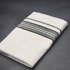 Dhoti Mundu Traditional South Indian style black ash and silver line 4102 Eljoys Fashion