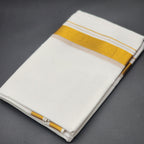 Dhoti Mundu Traditional South Indian style Gold Border 4107