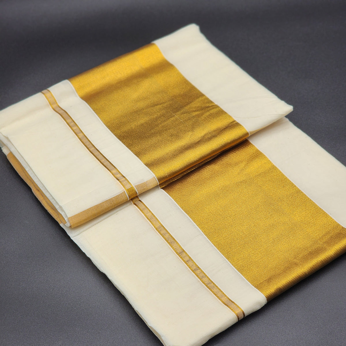 Tissue Silk Traditional Kerala Saree Large Gold Border 2114 Eljoys Fashion