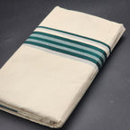 Dhoti Mundu Traditional South Indian style Dark/Light green black border