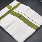 Dhoti Mundu Traditional South Indian style Parrot Green broad border 4104 Eljoys Fashion