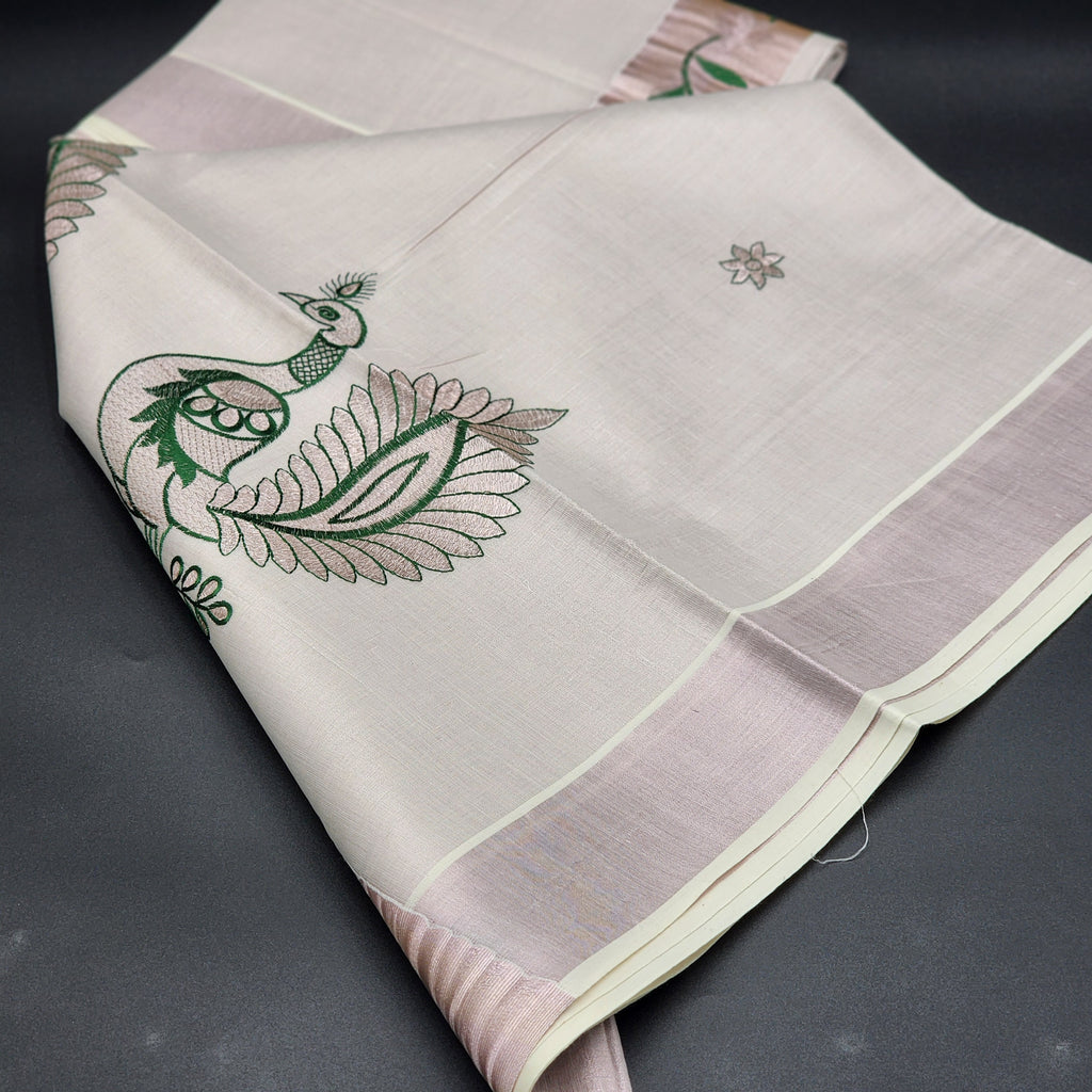 Tissue Silk traditional saree - light rose 2113 Eljoys Fashion