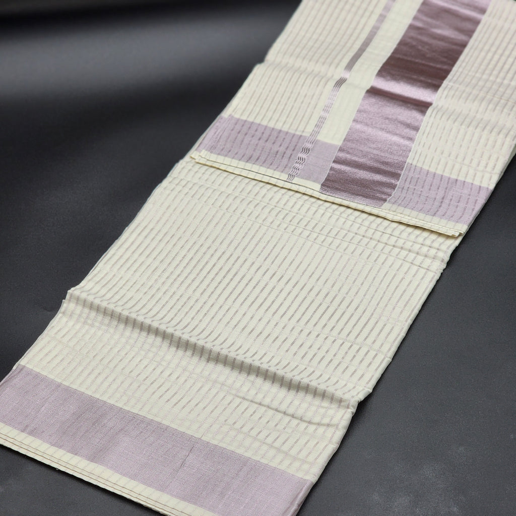 Traditional Tissue silk Saree with with full body Lavender lines and broad lavender lines 2135 Eljoys Fashion