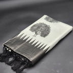 Handloom Silver Tissue Silk Saree 2131 Eljoys Fashion