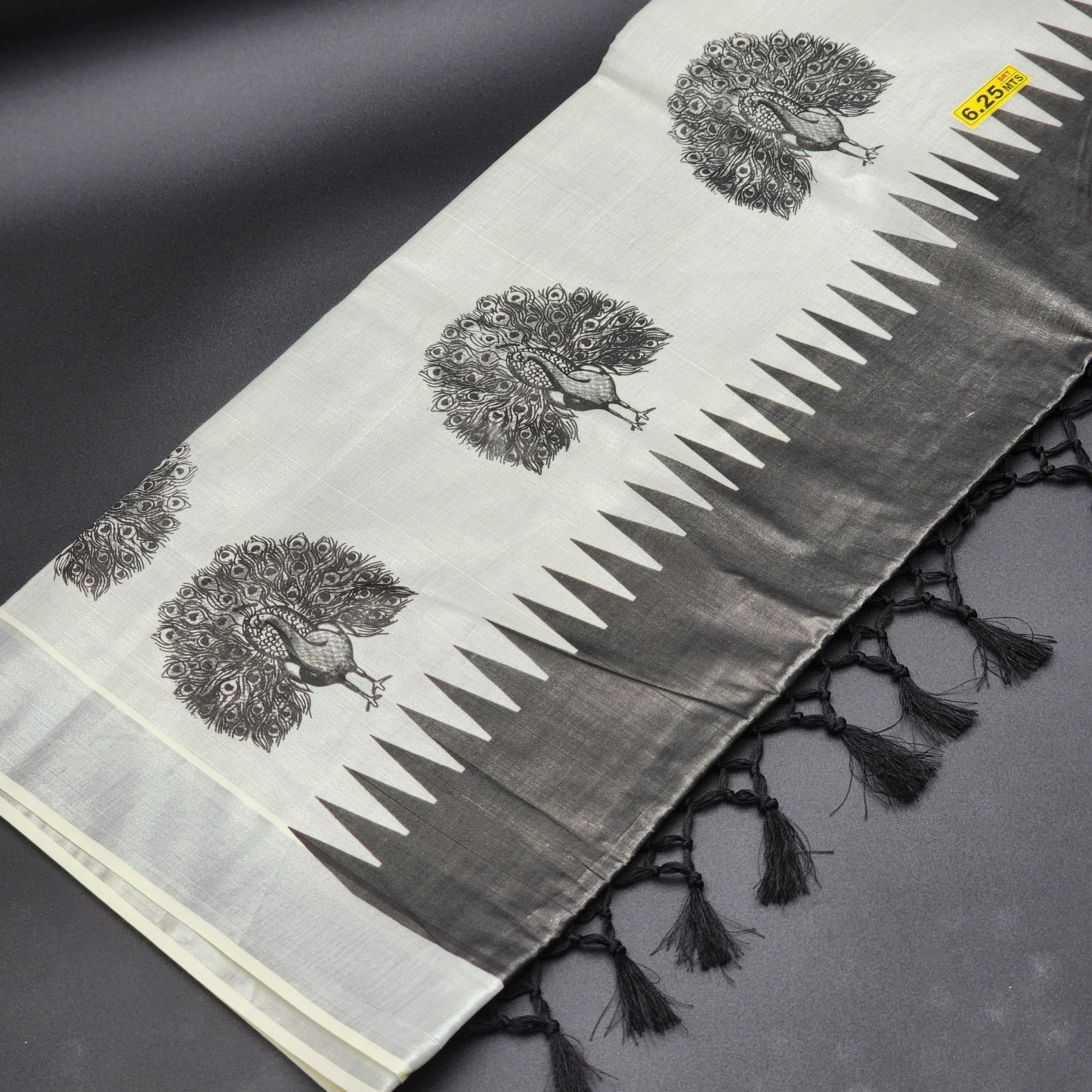 Handloom Silver Tissue Silk Saree 2131 Eljoys Fashion