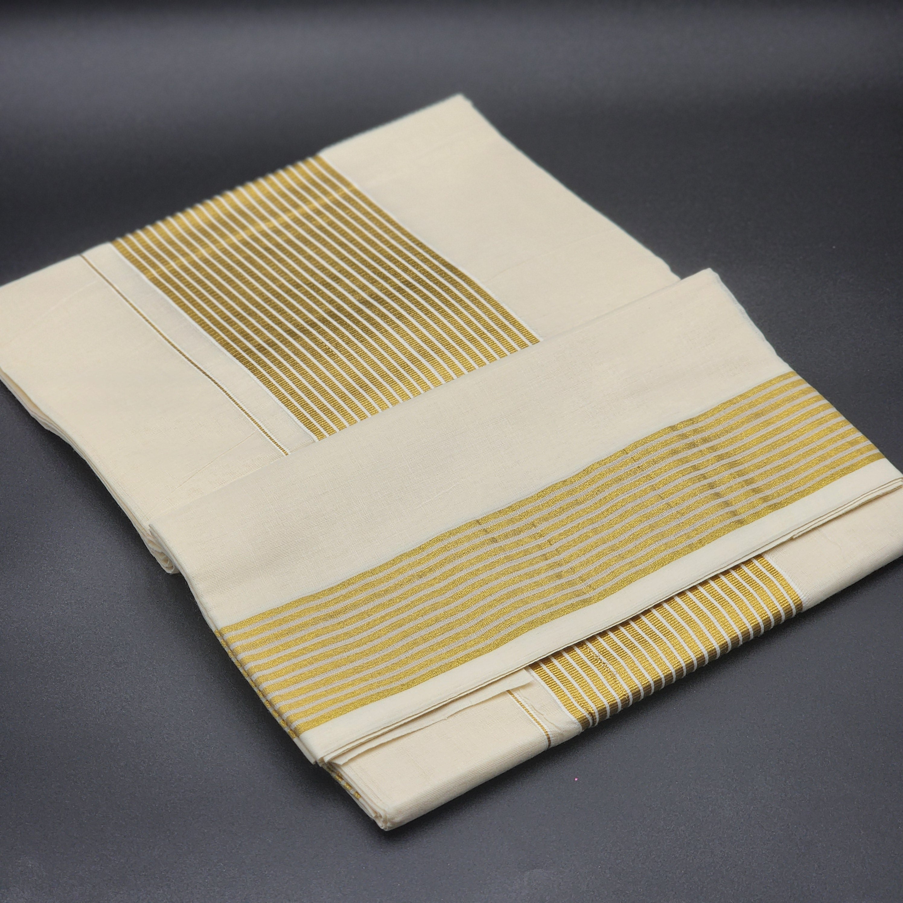 Tissue silk saree with large gold borders 2136 Eljoys Fashion
